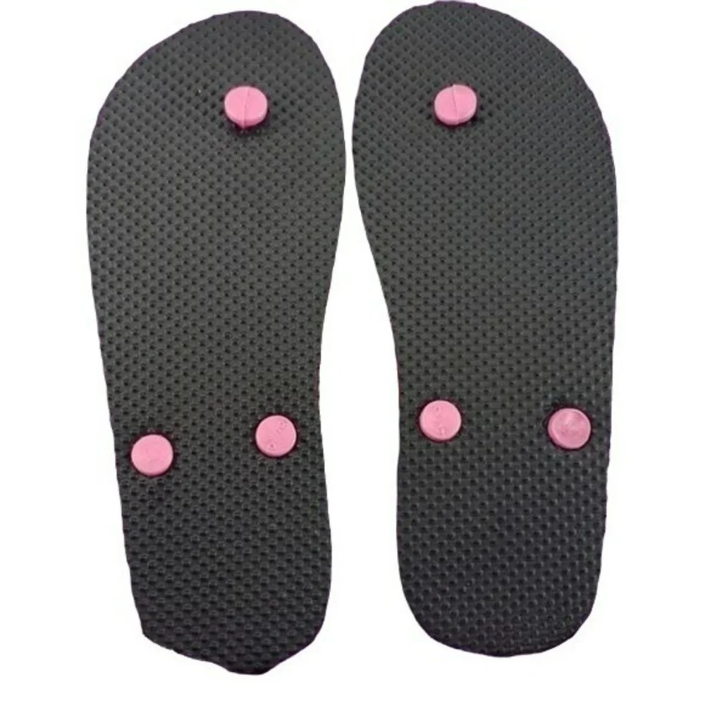 Girls Black Pink Watermelon Fruit Themed Strap Flip Flops Sandals‎ Size 2